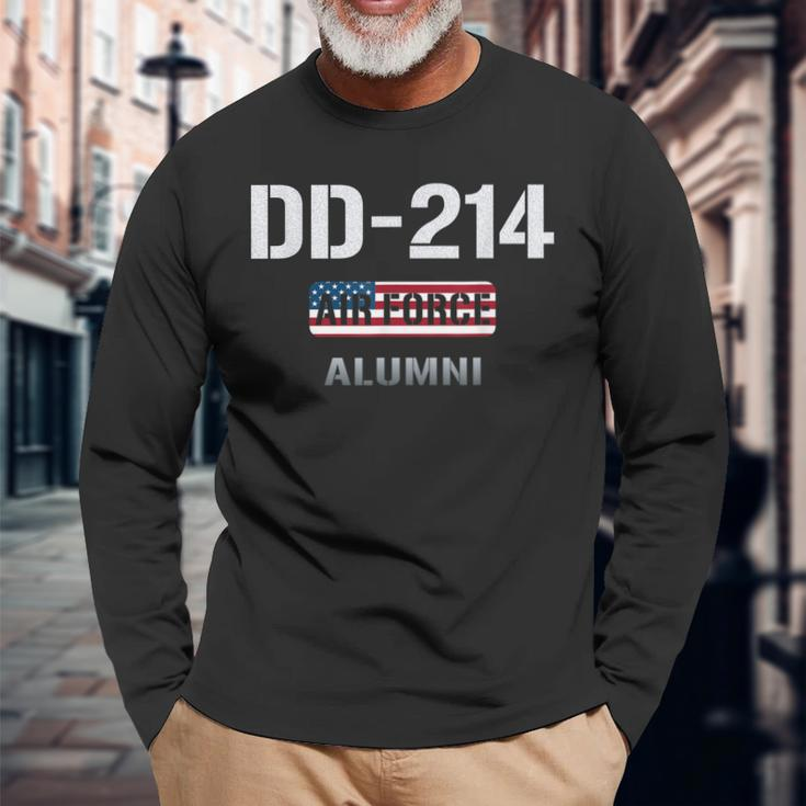 Usa Flag Dd214 Us Air Force Veteran Alumni Vintage Long Sleeve T-Shirt T-Shirt Gifts for Old Men