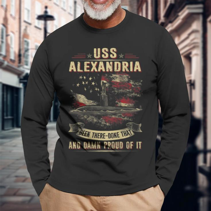 Uss Alexandria Ssn757 Long Sleeve T-Shirt T-Shirt Gifts for Old Men