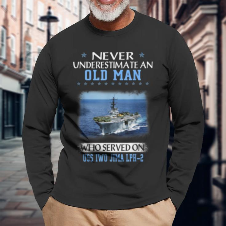 Uss Iwo Jima Lph2 Long Sleeve T-Shirt Gifts for Old Men
