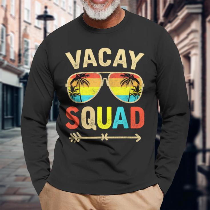 Vacay Squad Beach Summer Vacation Family Matching Trip Long Sleeve T-Shirt Gifts for Old Men