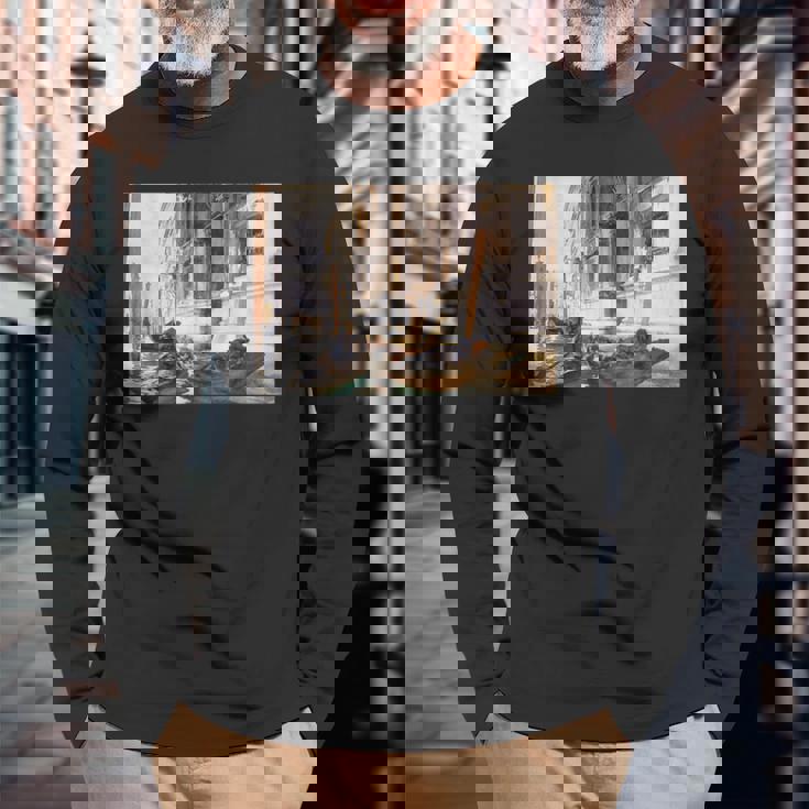 Venice Gondoliers Siesta Long Sleeve T-Shirt Gifts for Old Men