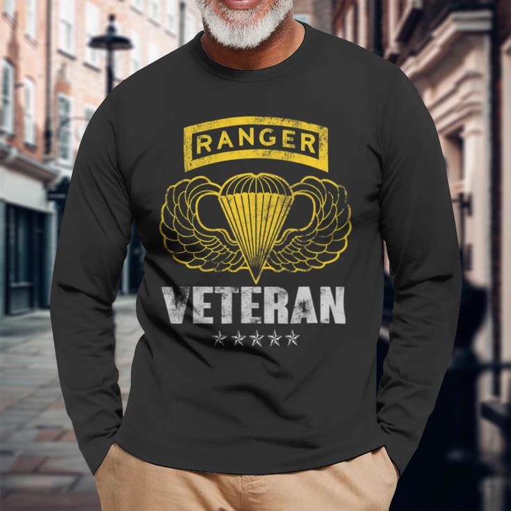 Veteran Vets Us Airborne Ranger Paratrooper Veterans Day Men Women Veterans Long Sleeve T-Shirt Gifts for Old Men