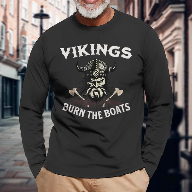 Vikings High School College Sports Motivation Long Sleeve T-Shirt T-Shirt Gifts for Old Men