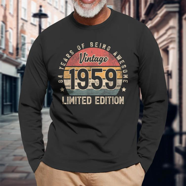 Vintage 1959 64 Year Old For Man Woman 64Th Birthday Long Sleeve Gifts for Old Men
