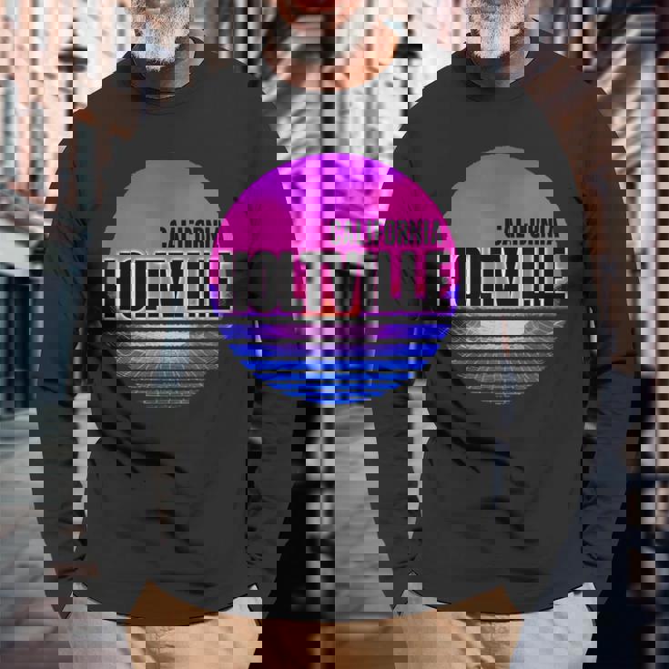 Vintage Holtville Vaporwave California Long Sleeve T-Shirt Gifts for Old Men