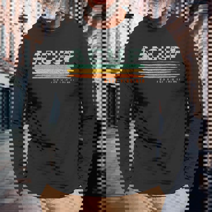 Vintage Stripes Acup Wv Long Sleeve T-Shirt Gifts for Old Men