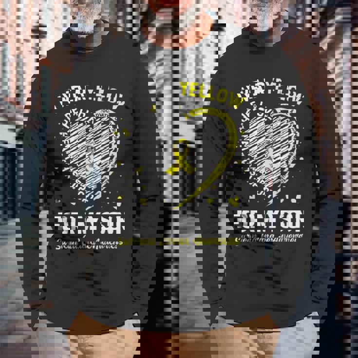 I Wear Yellow For My Son Sarcoma Cancer Awareness Long Sleeve T-Shirt T-Shirt Gifts for Old Men I Wear Yellow For My Son Sarcoma Cancer Awareness Long Sleeve T-Shirt T-Shirt Gifts for Old Men