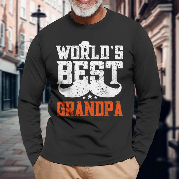 Worlds Best Grandpa Grandpa Long Sleeve T-Shirt Gifts for Old Men