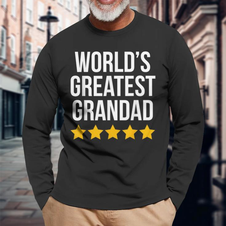 Worlds Greatest Grandad Grandpa Fathers Day Grandpa Long Sleeve T-Shirt T-Shirt Gifts for Old Men