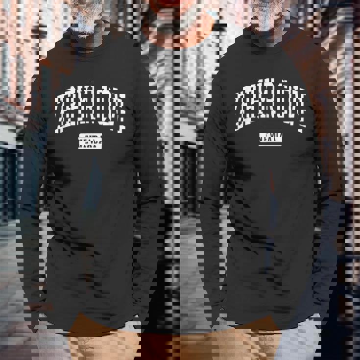 Zephyr Cove Nevada Nv Vintage Athletic Sports Long Sleeve T-Shirt Gifts for Old Men