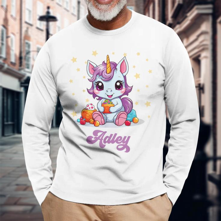 Adley Merch Unicorn Long Sleeve T-Shirt Gifts for Old Men
