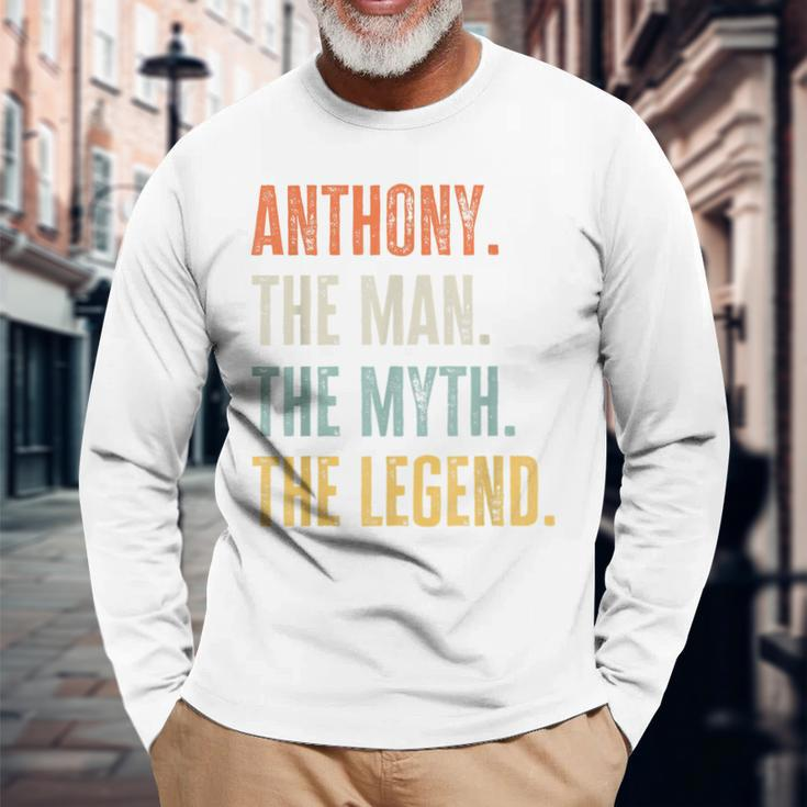 Anthony Man Myth Legend Best Name Anthony Long Sleeve T-Shirt T-Shirt Gifts for Old Men