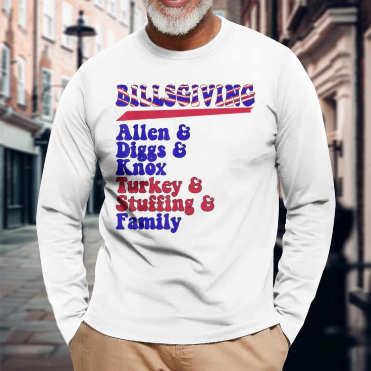 Billsgiving Buffalo Thanksgiving Long Sleeve T-Shirt T-Shirt Gifts for Old Men