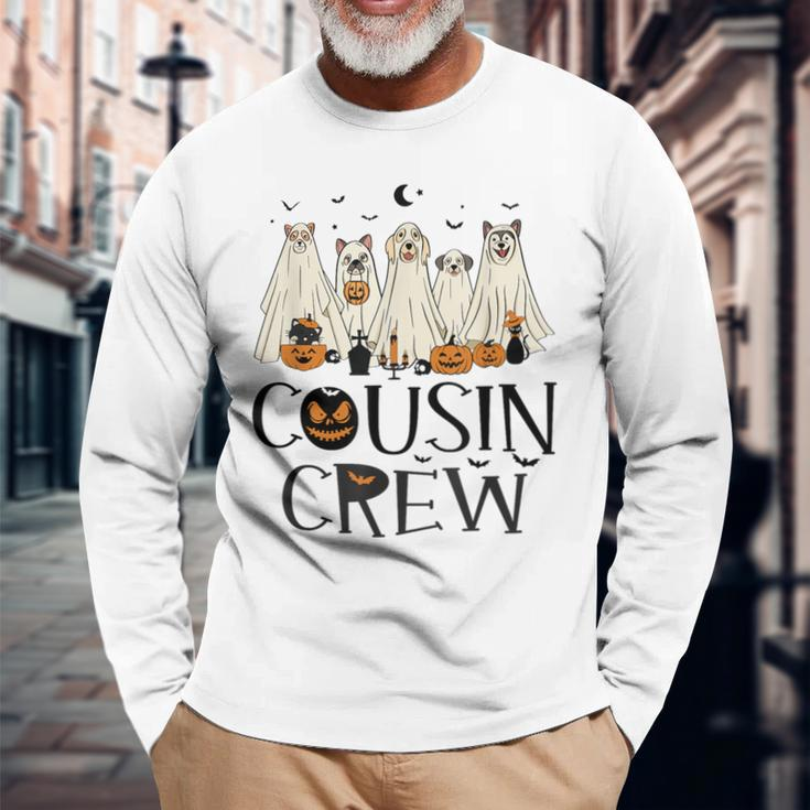 Cousin Squad Boo Boo Cousin Crew Ghost Dog Halloween Long Sleeve T-Shirt Gifts for Old Men