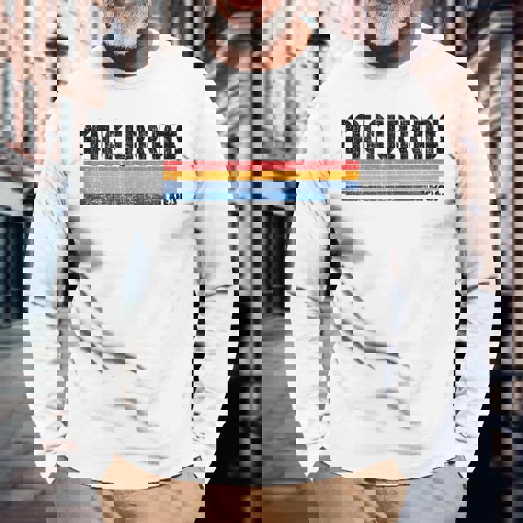 Falfurrias Tx Hometown Pride Retro 70S 80S Style Long Sleeve T-Shirt Gifts for Old Men