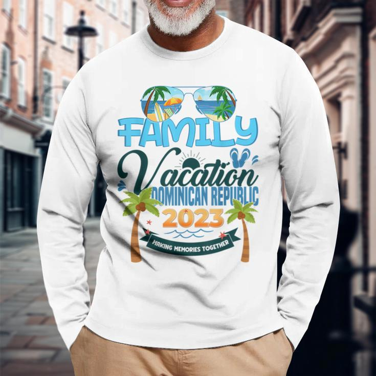 Family Vacation Dominican Republic 2023 Matching Vacation Long Sleeve T-Shirt Gifts for Old Men