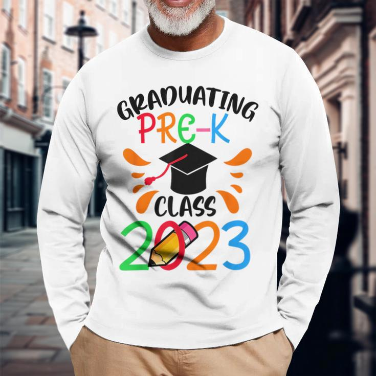 Graduating Prek Class 2023 Prek Graduation Grad Long Sleeve T-Shirt Gifts for Old Men
