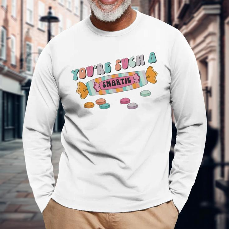 Hard Candy You're Such A Smartie Heart Happy Valentine’S Day Long Sleeve T-Shirt Gifts for Old Men