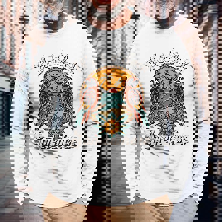 It's 5 O’Clock Somewhere Parrot Summer Beach Sunset Drinking Long Sleeve Gifts for Old Men