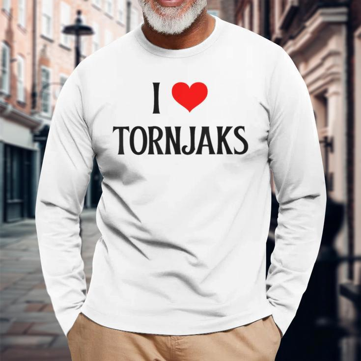 I Love Tornjaks I Heart Tornjaks Dog Lover Pet Puppy Dog Long Sleeve T-Shirt Gifts for Old Men