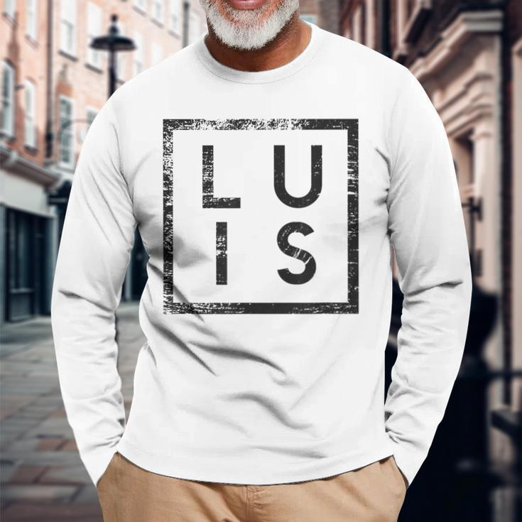 Luis Minimalism Long Sleeve T-Shirt Gifts for Old Men