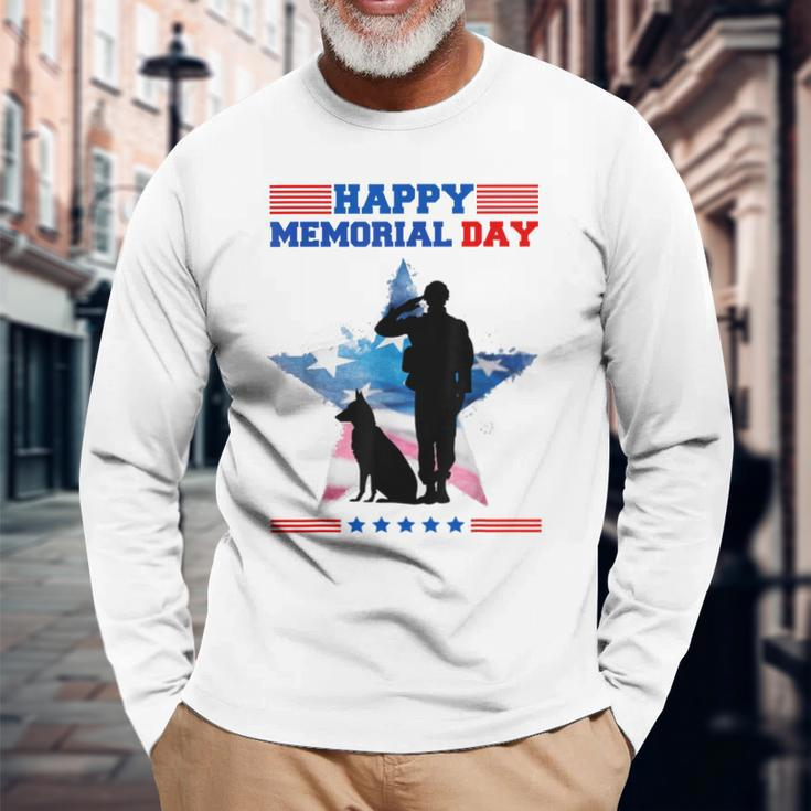 Memorial Day Remember The Fallen Happy Memorial Day Long Sleeve T-Shirt Gifts for Old Men