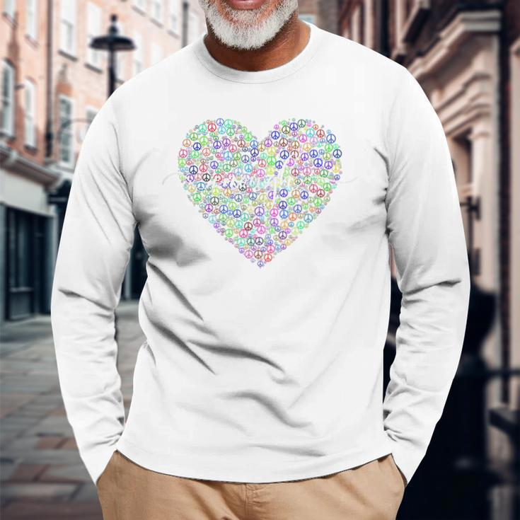 Orange Peace Heart Enough End Gun Violence Awareness Day Long Sleeve T-Shirt T-Shirt Gifts for Old Men