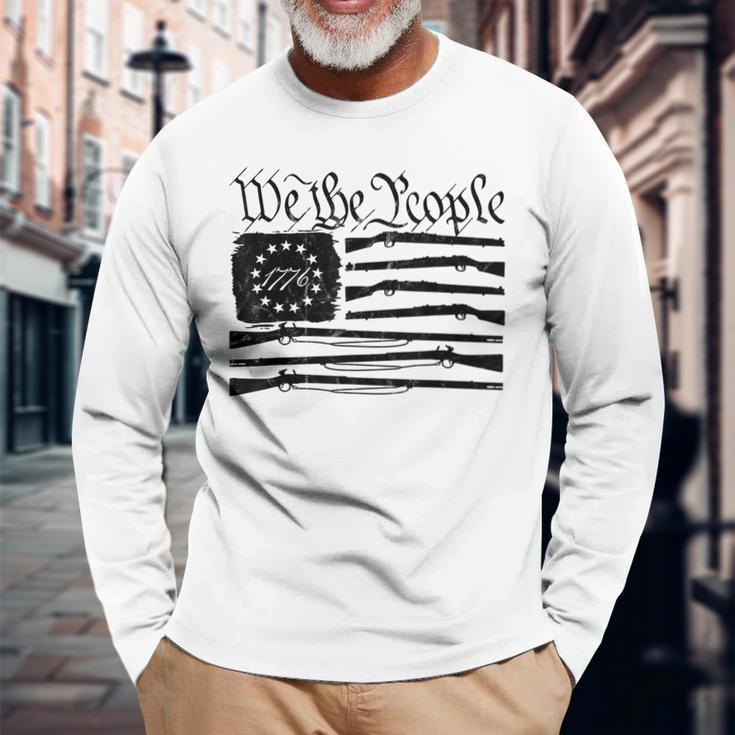 We The People Gun Rights American Flag 4Th Of July Patriotic Long Sleeve T-Shirt T-Shirt Gifts for Old Men