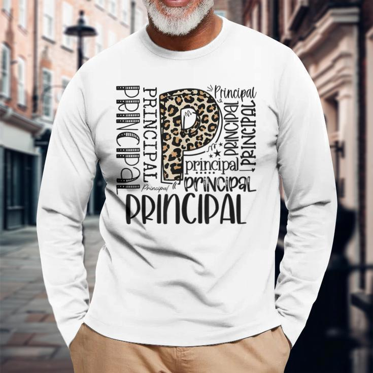 Principal Typography Principal First Day Of Back To School Long Sleeve T-Shirt Gifts for Old Men
