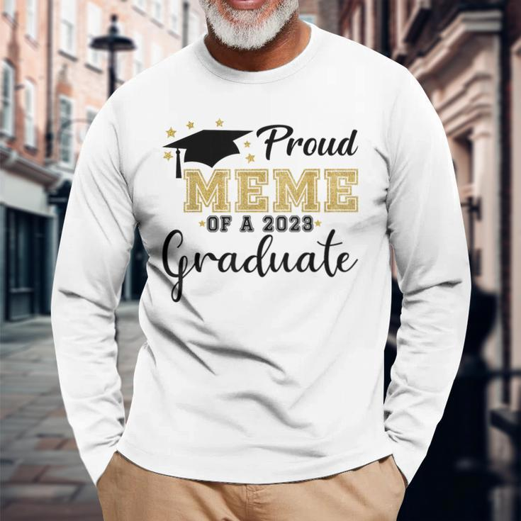 Proud Meme Of A 2023 Graduate Class 2023 Senior 23 Long Sleeve T-Shirt T-Shirt Gifts for Old Men