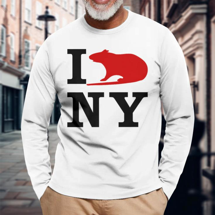 I Rat Ny I Love Rats New York Long Sleeve T-Shirt Gifts for Old Men