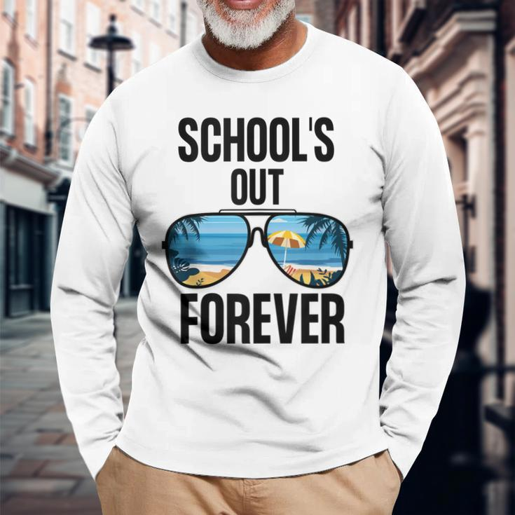 Schools Out Forever Graduation Last Day Of School Long Sleeve T-Shirt T-Shirt Gifts for Old Men