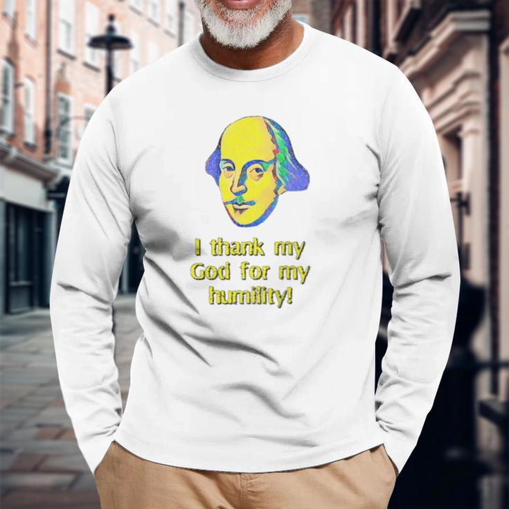 Shakespearean Humility Quote Richard Iii On Back Long Sleeve T-Shirt Gifts for Old Men