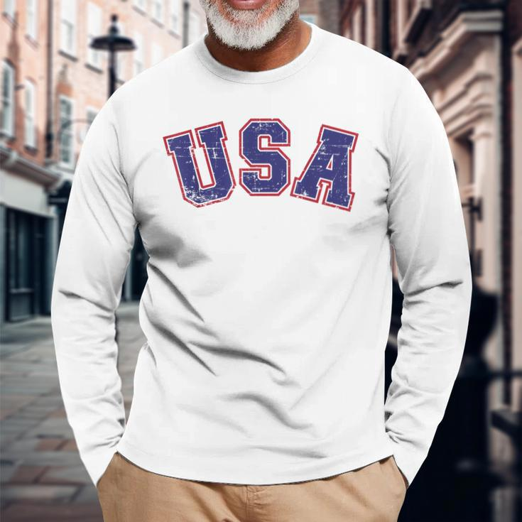 Usa Team For Patriotic Independence Day On 4Th Of July Long Sleeve T-Shirt T-Shirt Gifts for Old Men