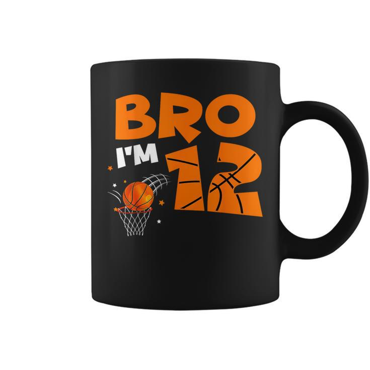12Th Birthday Boy Bro I'm 12 Year Old Basketball Theme Coffee Mug