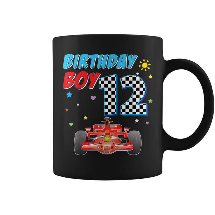 12Th Twelfth Happy Birthday Racing Car Boy 12 Year Old Kid Racing Funny Gifts Coffee Mug