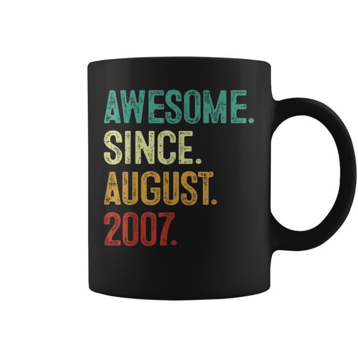 16 Year Old Awesome Since August 2007 16Th Birthday Coffee Mug