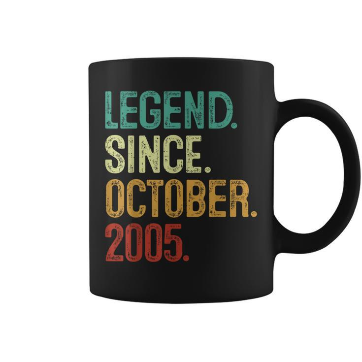 18 Years Old Legend Since October 2005 18Th Birthday Coffee Mug