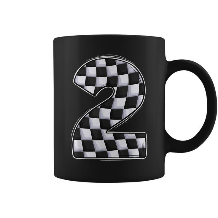 2 Year Old Pit Crew Boy Two Car Racing 2Nd Birthday Race Car  Coffee Mug