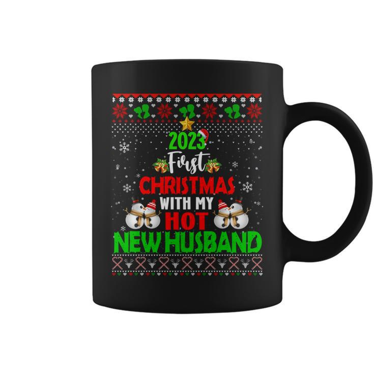 2023 First Christmas With My Hot New Husband Ugly Sweater Coffee Mug