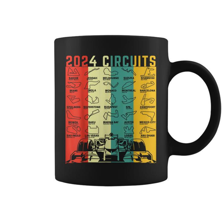 2024 Schedule Formula Racing Formula Car Retro Vintage Coffee Mug