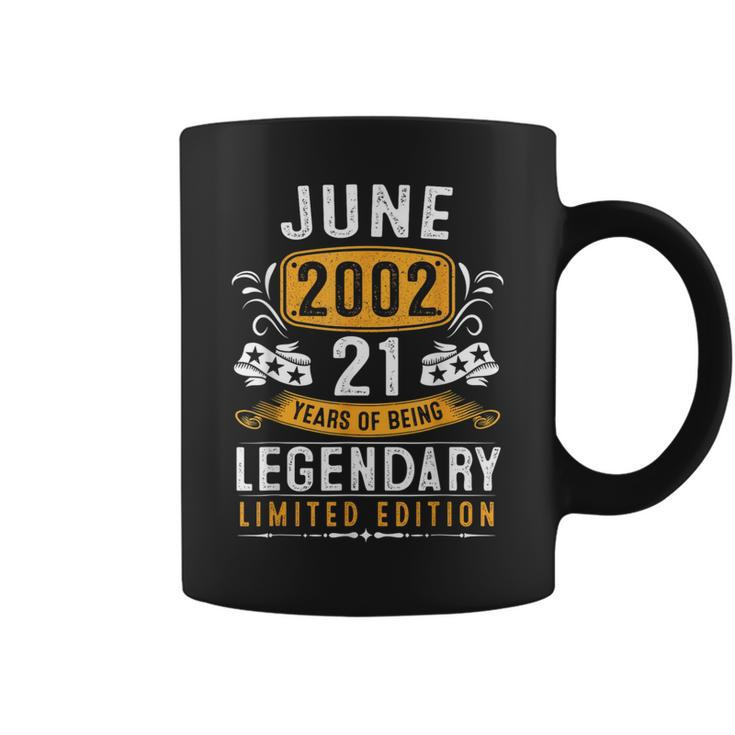 21 Years Old Gifts Vintage June 2002 21St Birthday Gift For Mens Coffee Mug