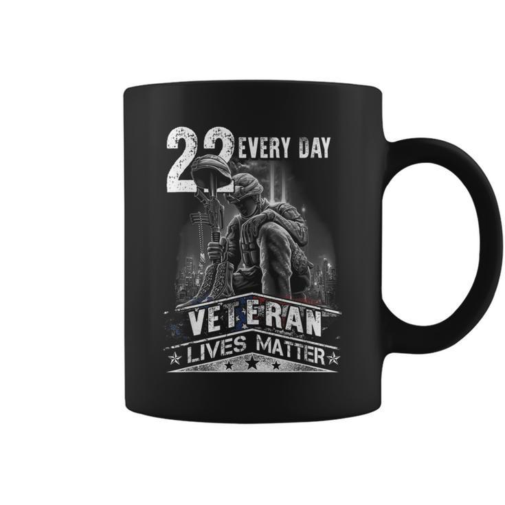 22 Every Day Veteran Lives Matter Support Veterans Day  Coffee Mug