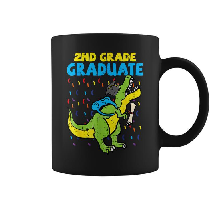2Nd Grade Graduate Dinosaur Trex Second Grade Graduation Coffee Mug
