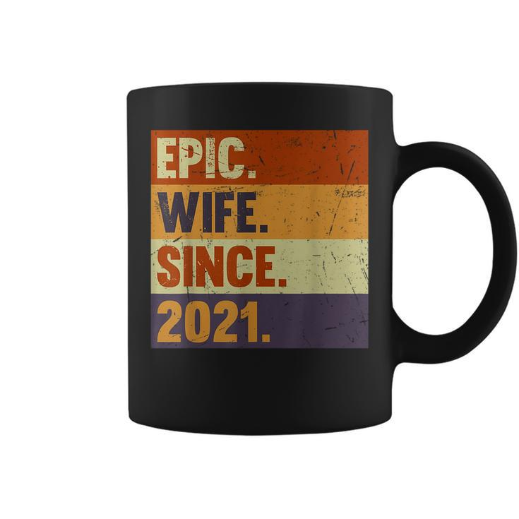 2Nd Wedding Anniversary For Her Epic Wife Since 2021 Coffee Mug