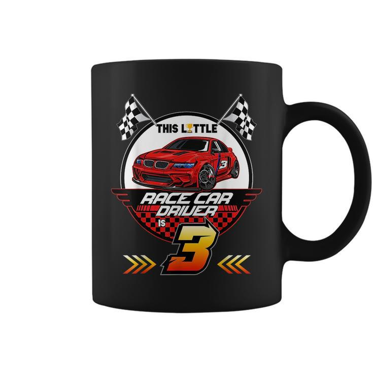 3 Year Old Race Car Birthday  3Rd Racing Party Racing Funny Gifts Coffee Mug