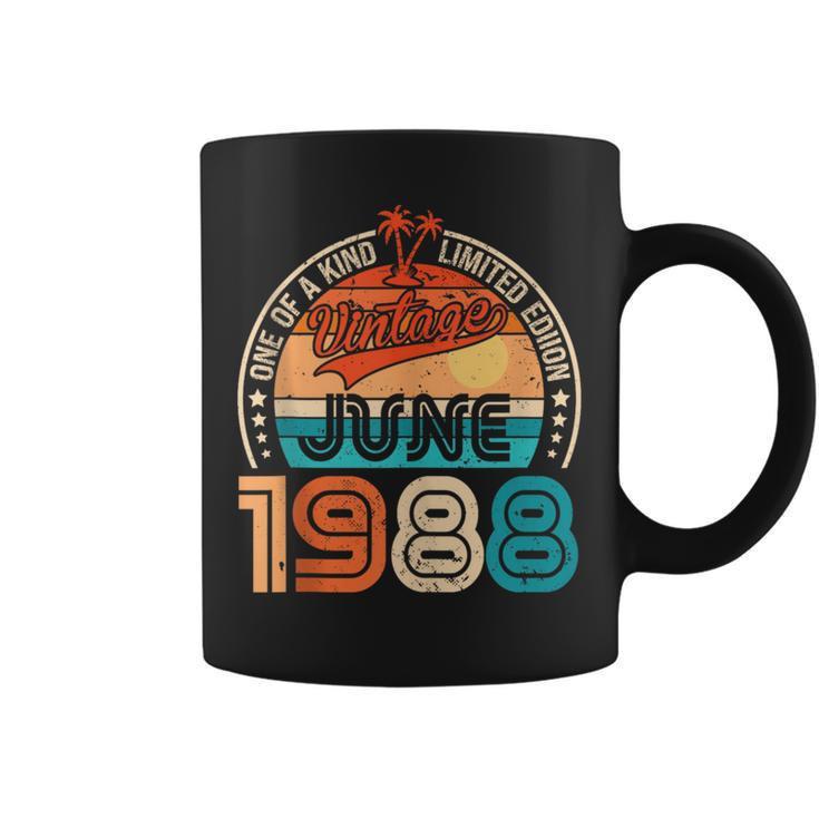 35 Year Old Made In 1988 Vintage June 1988 35Th Birthday  Coffee Mug