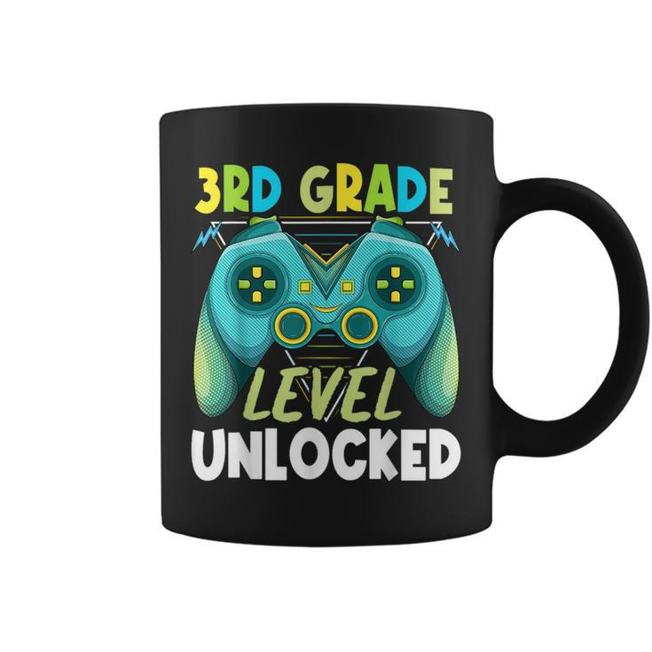 3Rd Grade Level Unlocked First Day Back To School Kids Boys  Coffee Mug