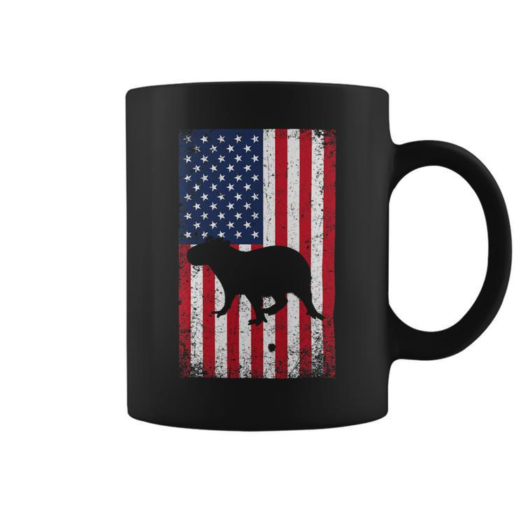 4 July Capybara Lover Capybara Owner Animal Usa Flag Coffee Mug