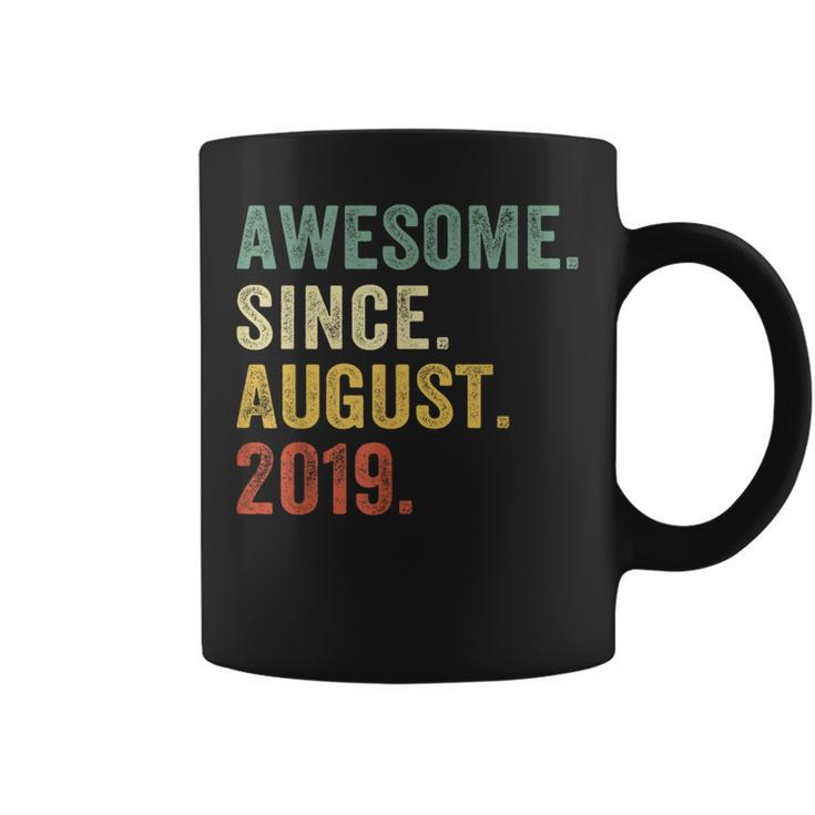 4 Year Old 4Th Birthday Boys Awesome Since August 2019 Coffee Mug